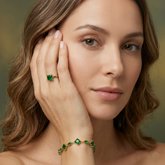 Emerald Spark Tennis Bracelet